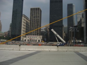 A passing view of the Ground Zero site.