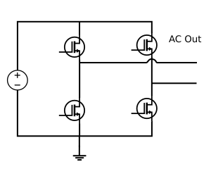 Simple H-bridge inverter