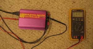 Common mode voltage on the inverter output.