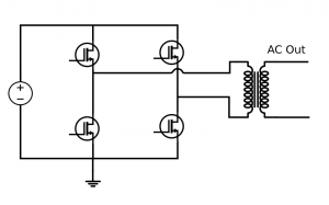 Inverter with a transformer